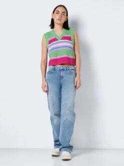 Noisy May Fijngebreide Truien Trui BARLEY Dames Lichtgroen -Noisy May Winkel f059a503647673ad7b6711ceb0855a50