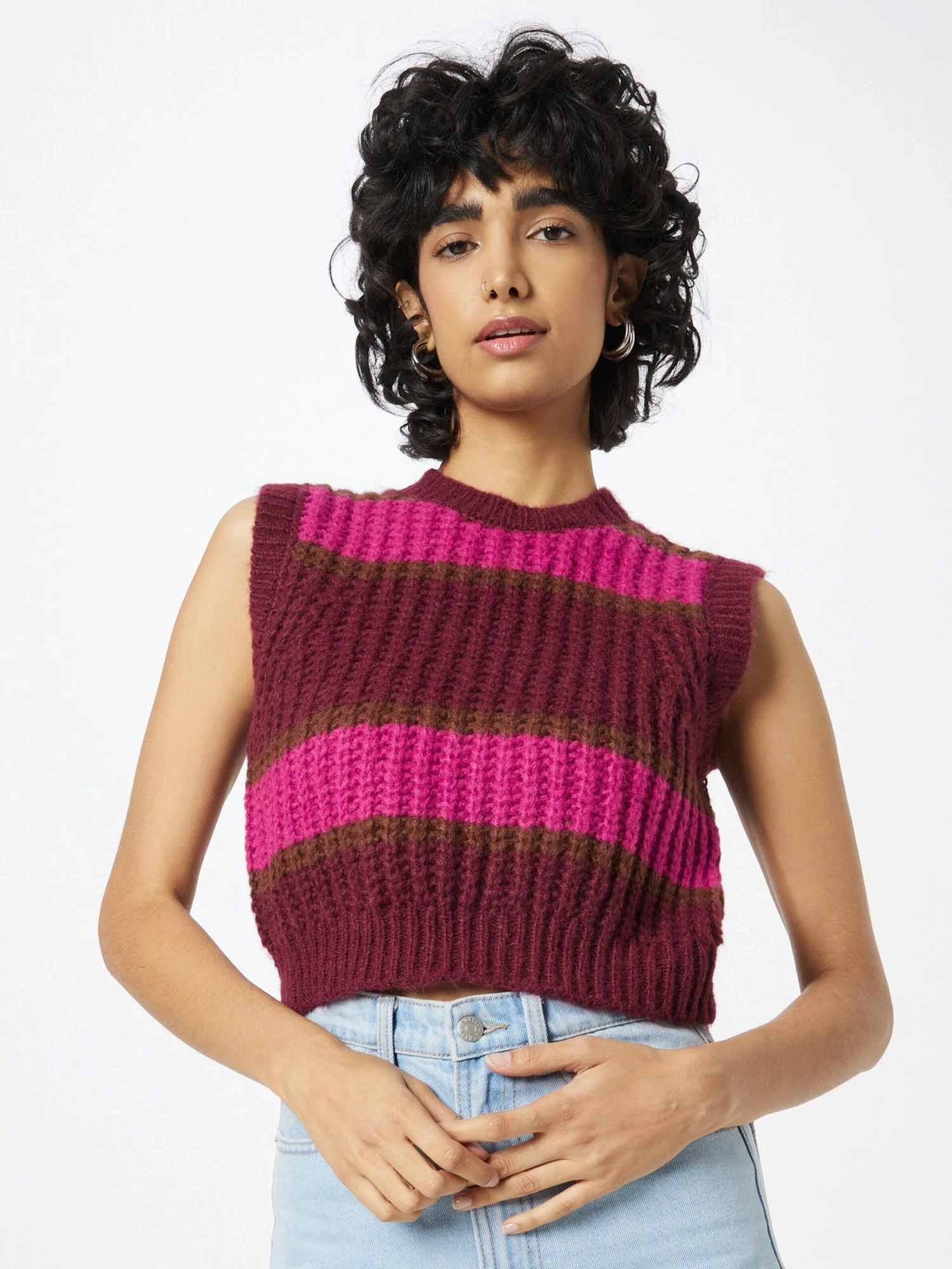 Noisy May Fijngebreide Truien Trui Adele Dames Wijnrood 5 Noisy May Fijngebreide Truien Trui Adele Dames Wijnrood - Afbeelding 3