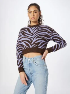 Noisy May Fijngebreide Truien Trui ANNI Dames Donkerbruin -Noisy May Winkel f26849a34a61dad1773f05781d2bc331