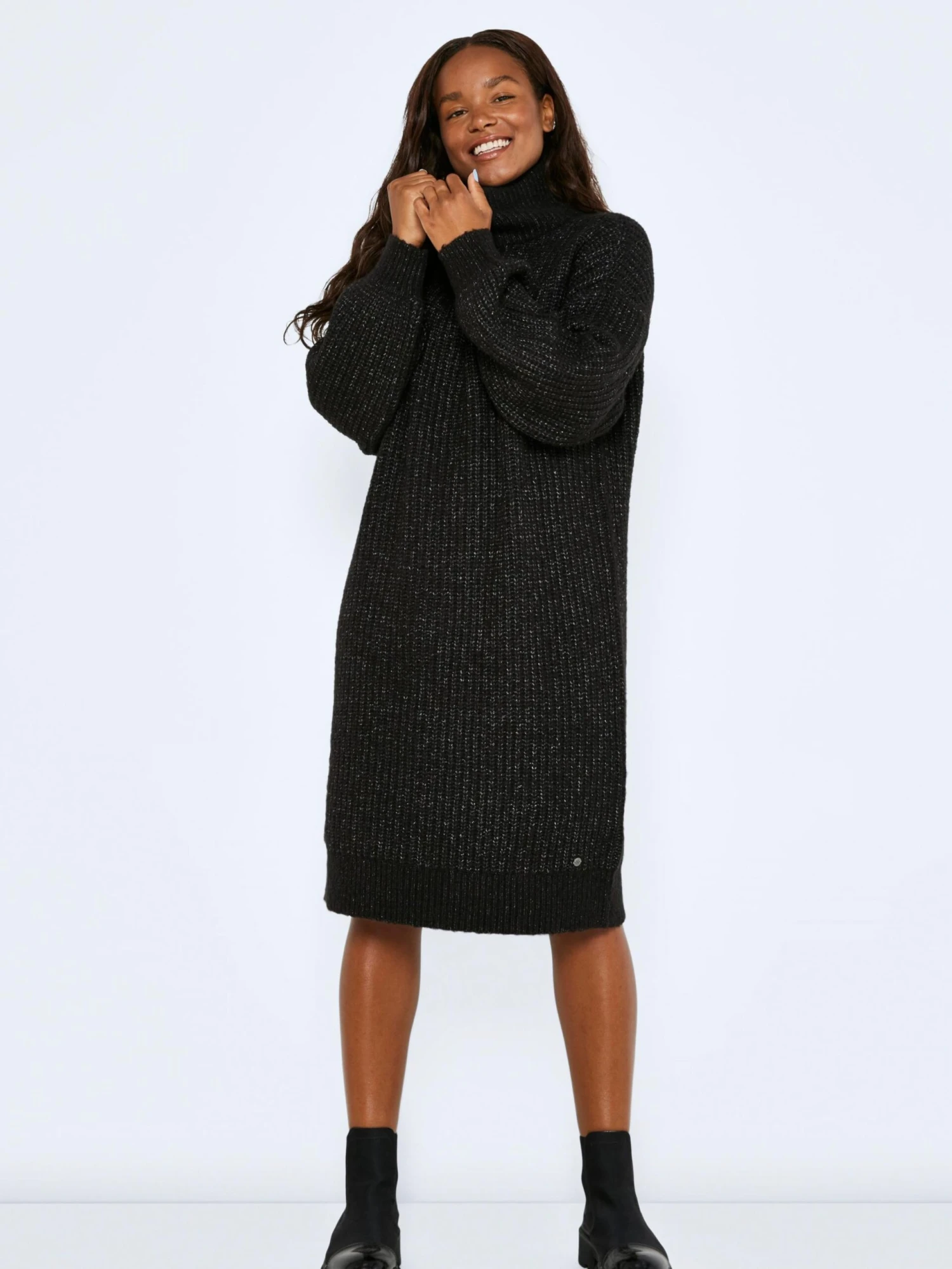 Noisy May Gebreide Jurken Gebreide Jurk Robina Dames Grijs Gemêleerd 8 Noisy May Gebreide Jurken Gebreide Jurk Robina Dames Grijs Gemêleerd - Afbeelding 6