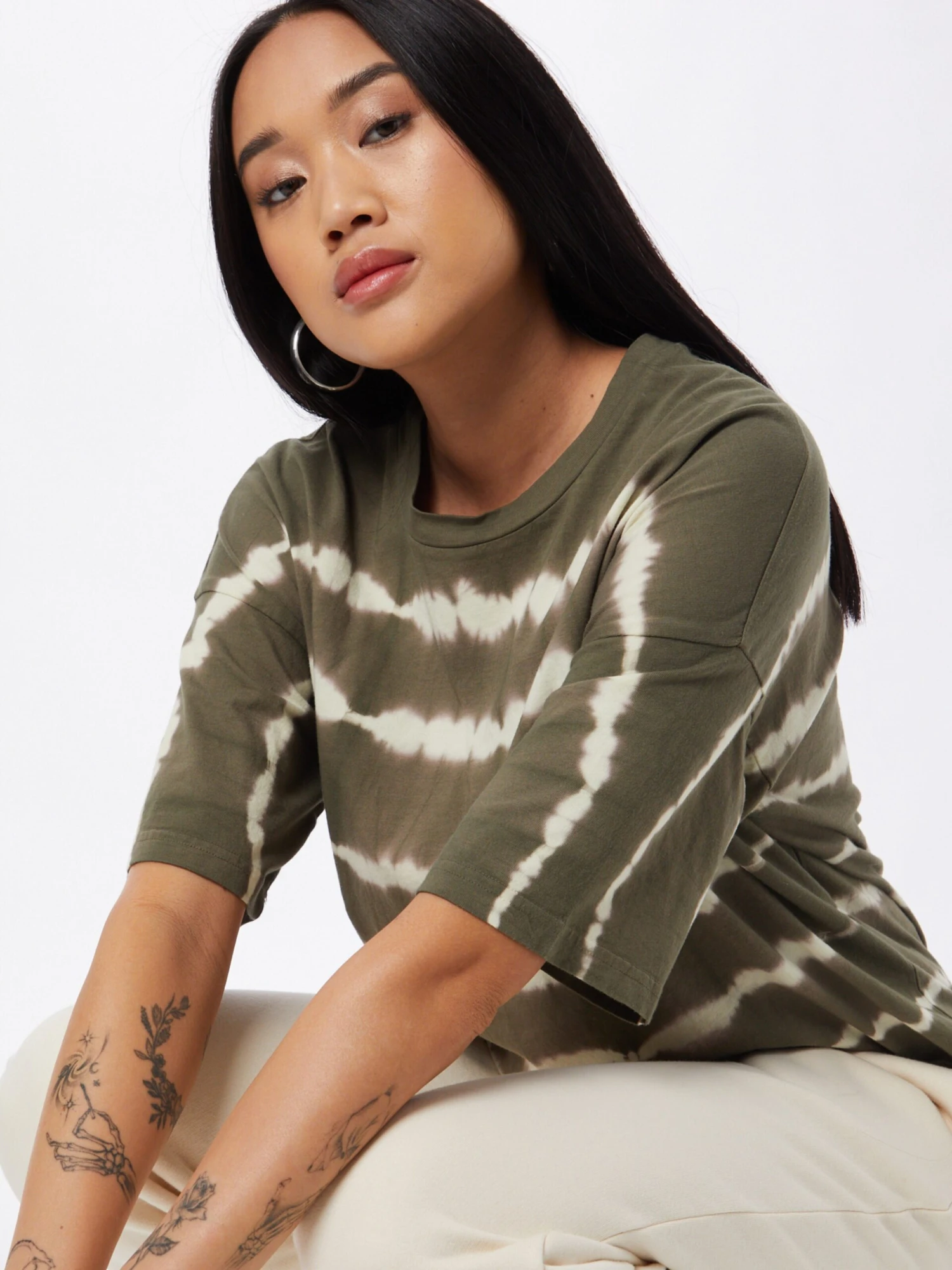 Noisy May T-shirts Shirt BUSTER Dames Kaki 7 Noisy May T-shirts Shirt BUSTER Dames Kaki - Afbeelding 5