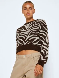 Noisy May Fijngebreide Truien Trui Anni Dames Chocoladebruin -Noisy May Winkel fc2ad443281718a281d73da21d58ad86