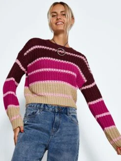 Noisy May Fijngebreide Truien Trui Marley Dames Wijnrood -Noisy May Winkel ff2cfb02a2beabbd6e6e317afb878248